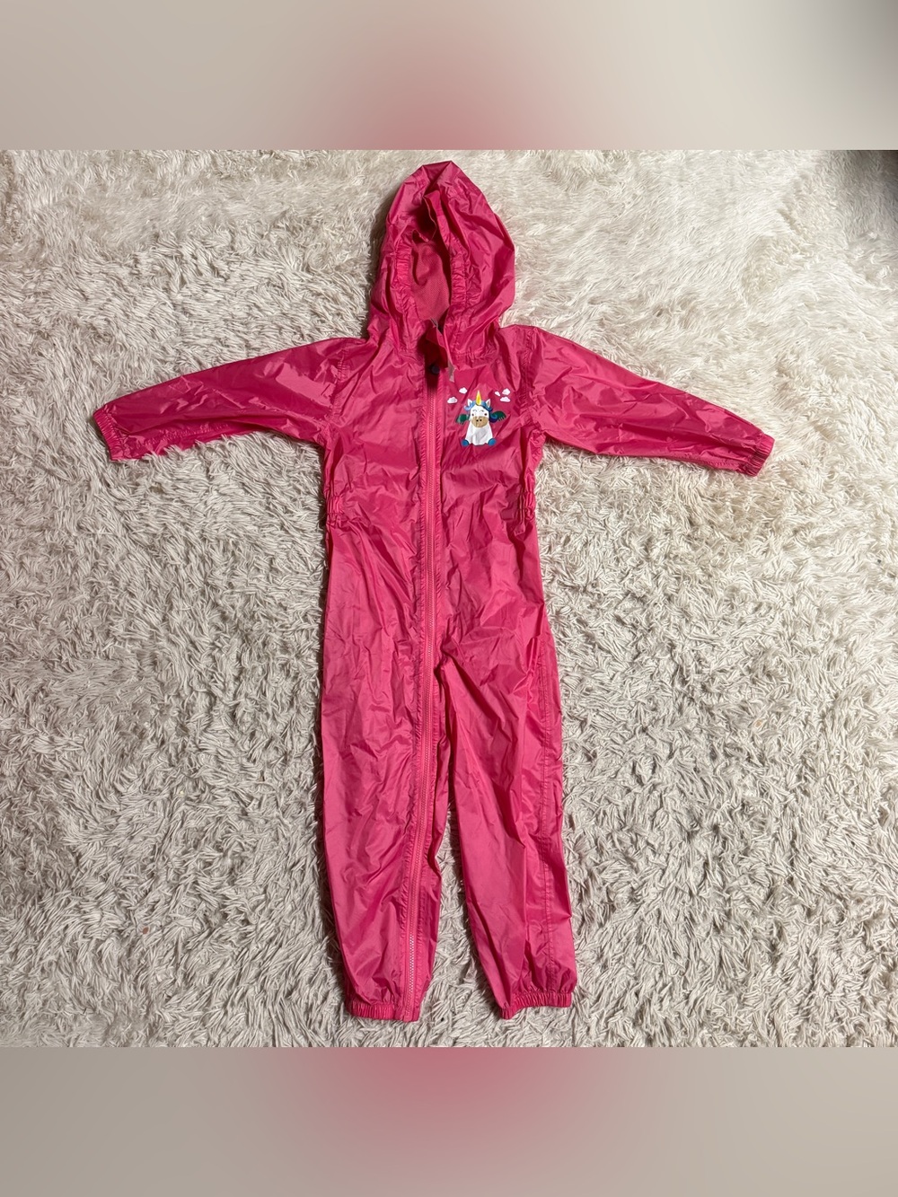 Child’s Size 5-6 Pink Tikaboo By Shires Horseback Riding Waterproof Rain Suit